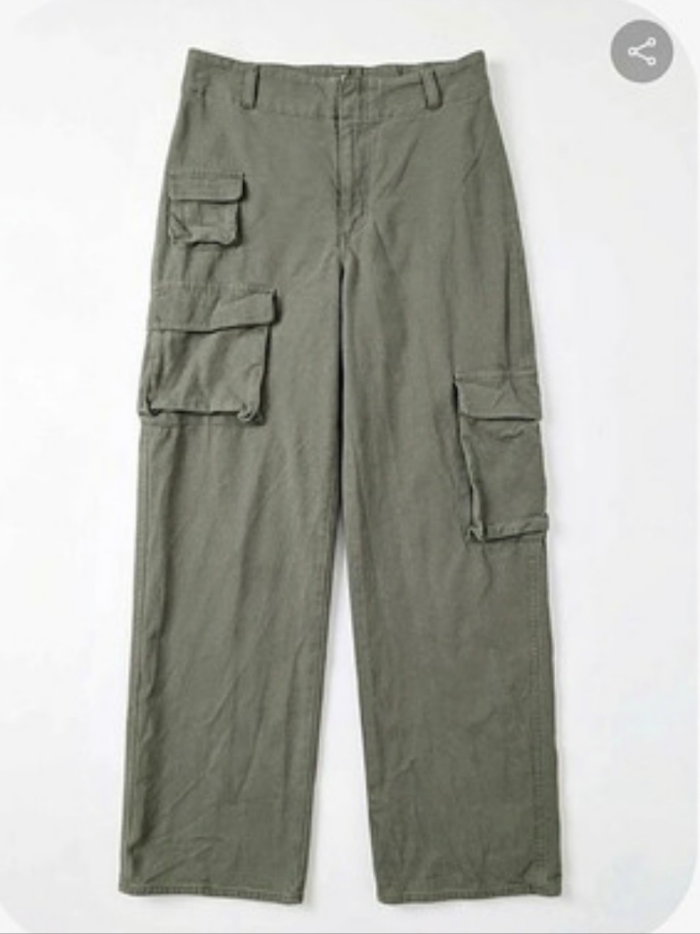 ARITZIA TNA Picture Cargo Pants Olive Green Utility High Rise Wide Leg Size 6
